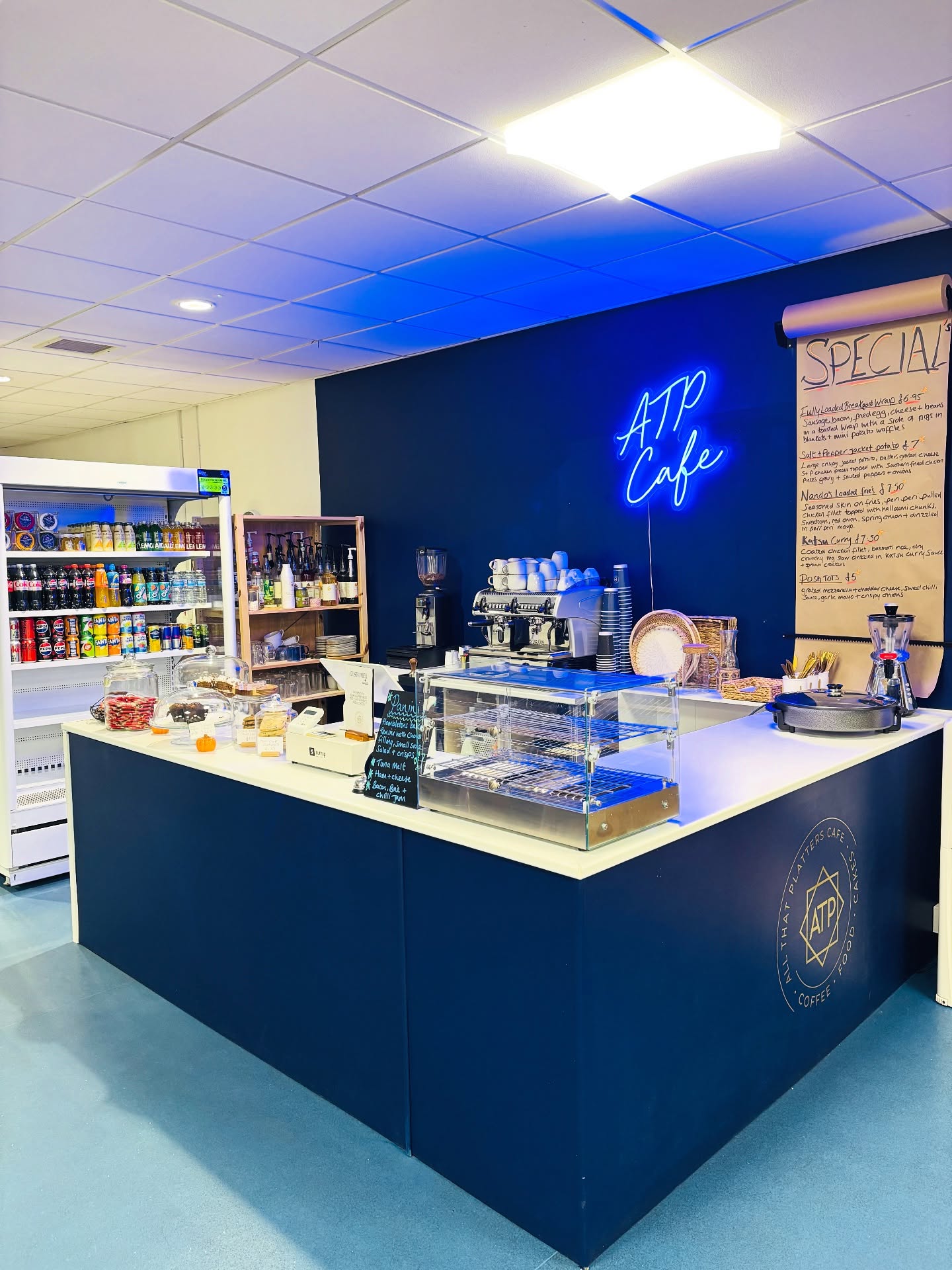 The ATP café counter at Corby Innovation Hub